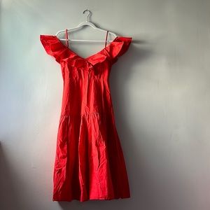 Red Off-the-shoulder H&M Dress